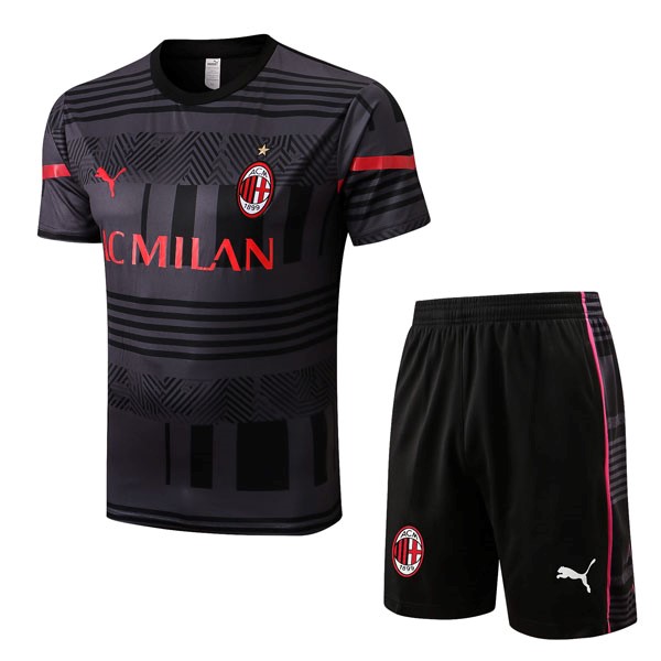 Camiseta Entrenamiento AC Milan Conjunto Completo 2022-2023 Gris